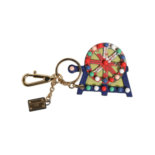 Dolce & Gabbana Multicolor Gold Tone Carretto Keychain Keyring SMY10763