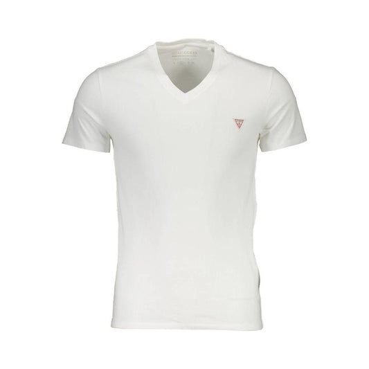 Guess Jeans White Cotton Men T-Shirt Guess Jeans Light Gray
