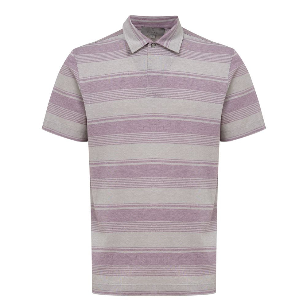 Canali Gray Cotton Polo Shirt CA-8580662-IT50 | L