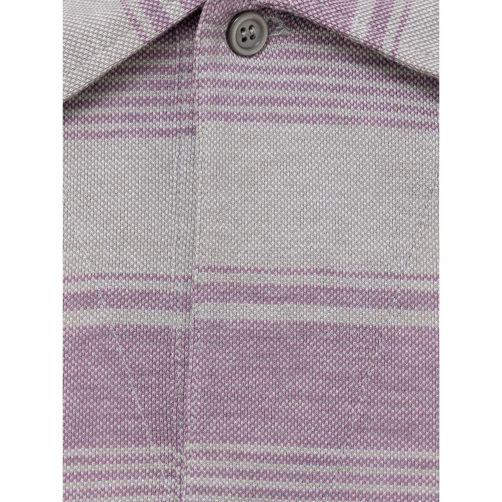 Canali Gray Cotton Polo Shirt CA-8580662-IT50 | L