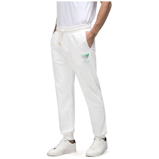 Casablanca White Cotton Jeans & Pant Casablanca Light Gray