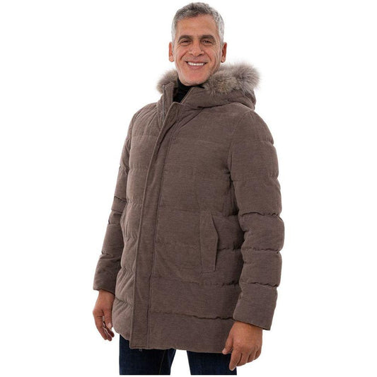 Herno Brown Cotton Jacket Herno Dark Olive Green