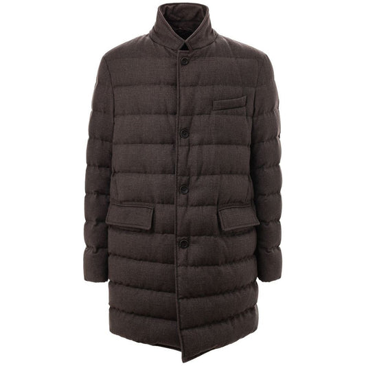 Herno Brown Wool Jacket Herno Dark Slate Gray