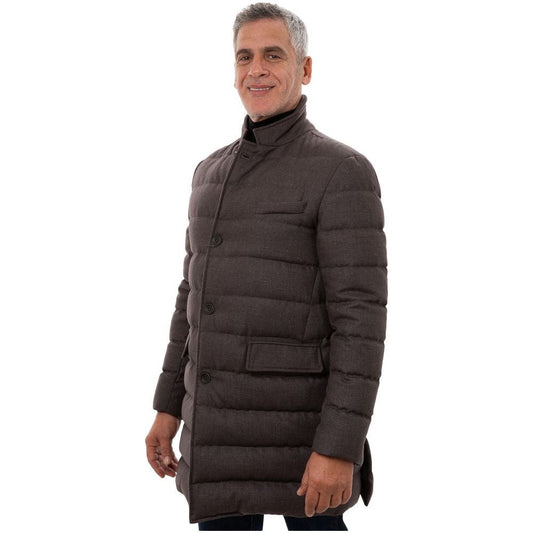 Herno Brown Wool Jacket Herno Dark Slate Gray