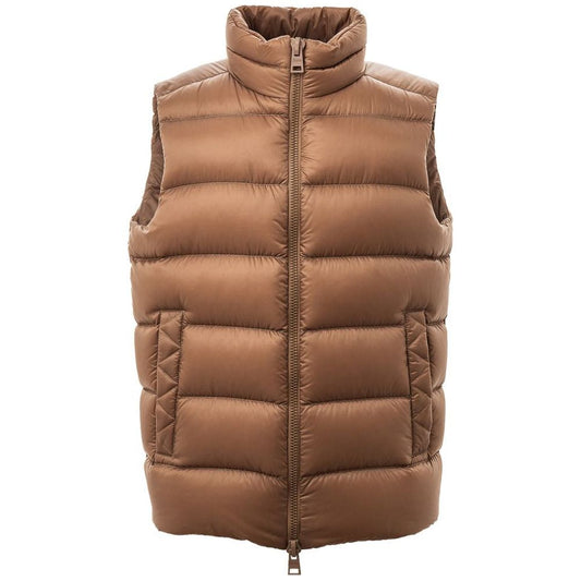 Herno Brown Polyamide Vest Herno Sienna