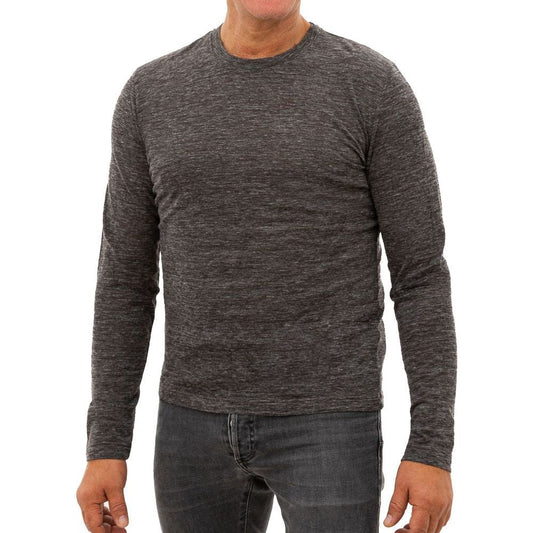 Corneliani Gray Wool T-Shirt Corneliani Dark Slate Gray