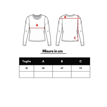 Size chart for Dsquared² Beige Cotton T-Shirt showing measurements A, B, and C in centimeters, size M: 58, 47, 75 cm.