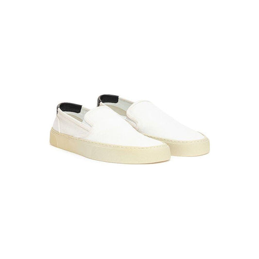 Saint Laurent White Cotton Sneaker Saint Laurent Antique White
