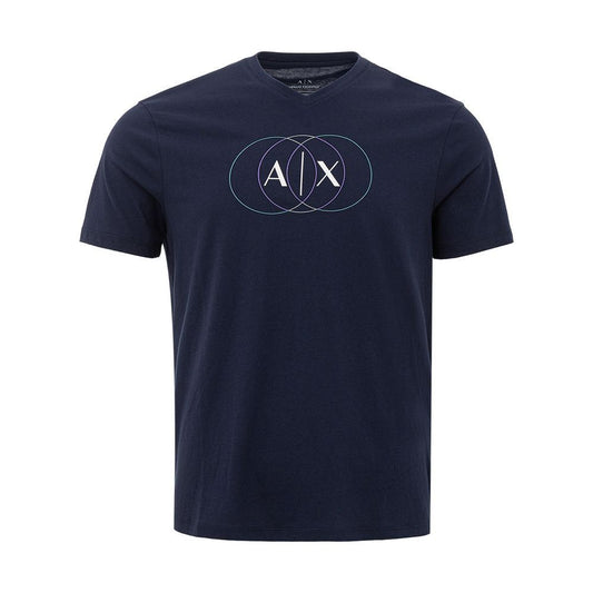 Armani Exchange Sleek Blue Cotton Tee for Men Armani Exchange Dark Slate Gray