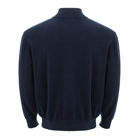 Armani Exchange Blue Cotton Sweater Armani Exchange Black
