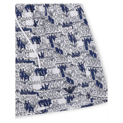 Emporio Armani Elegant White Polyester Swim Shorts