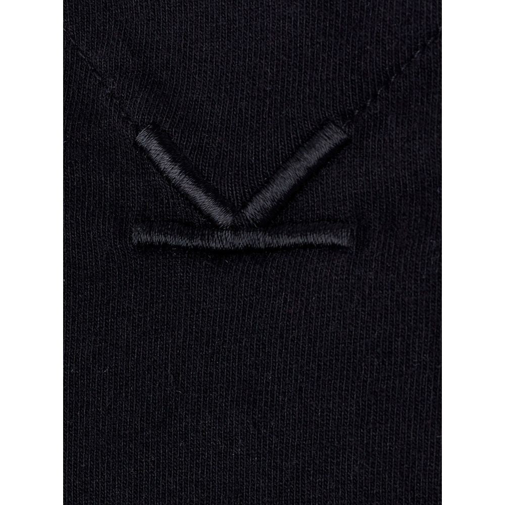 تي شيرت كينزو الأنيق من القطن باللون الأسود الخالد