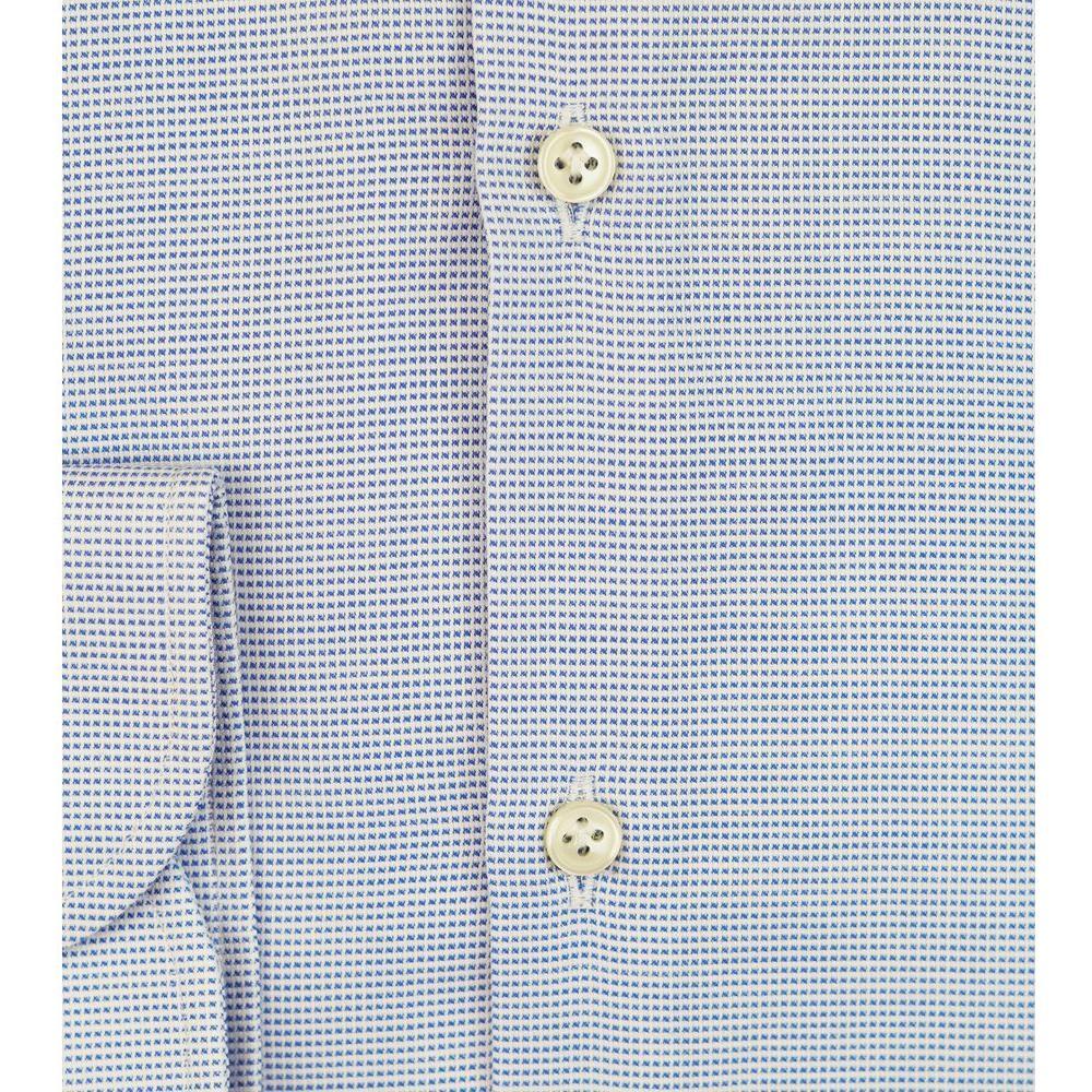 Bagutta Blue Cotton Men's Shirt BA-15220-IT40 | M