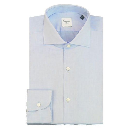 Bagutta Light Blue Cotton Men Shirt BA-15226-IT40 | M