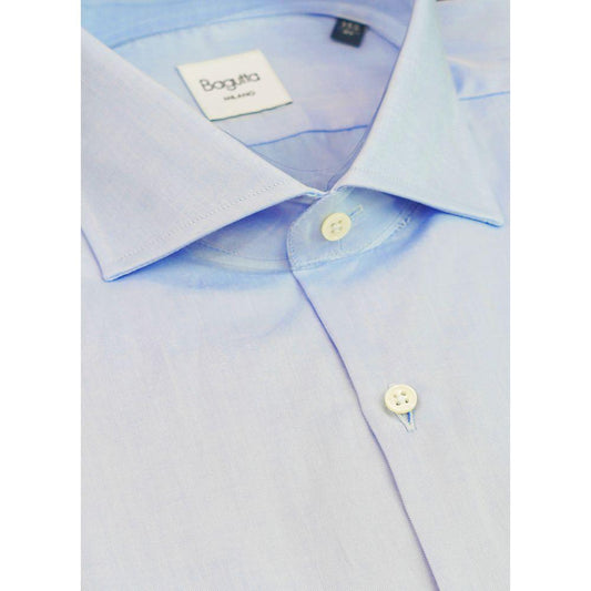 Bagutta Light Blue Cotton Men Shirt BA-15226-IT40 | M