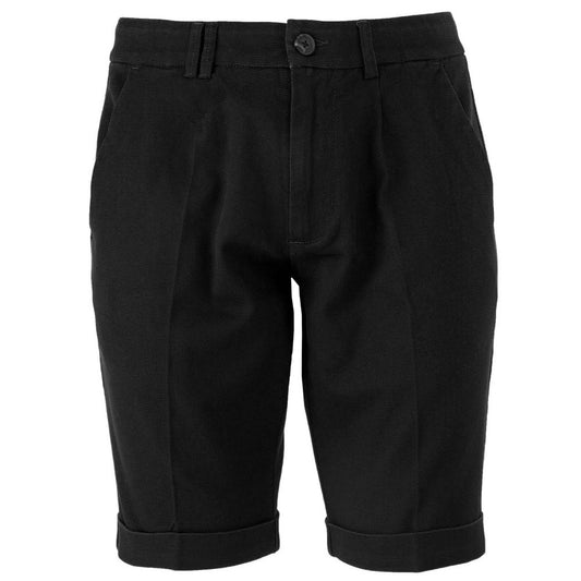 Yes Zee Black Cotton Short YE-15228-W32