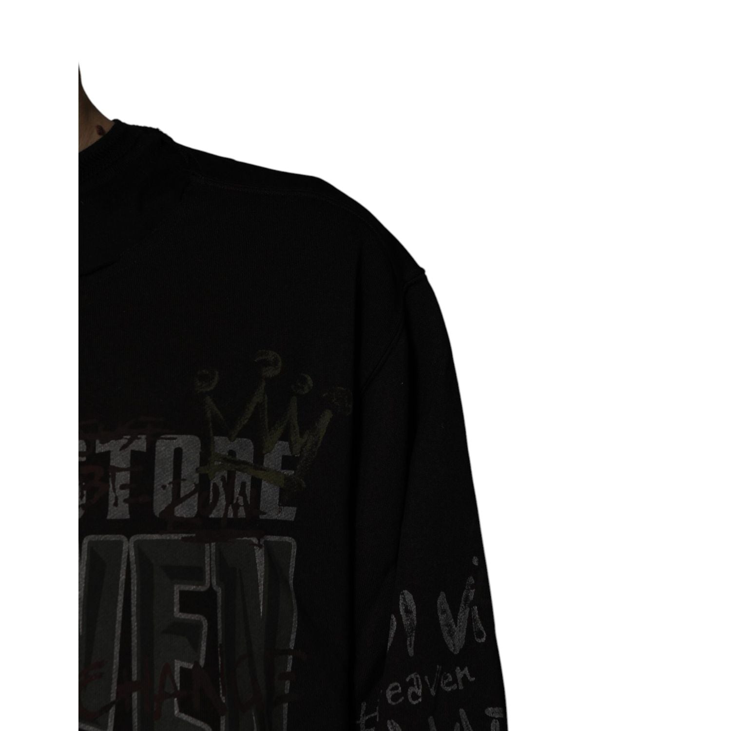 Dolce & Gabbana Black DG Heaven Crew Neck Pullover Sweater