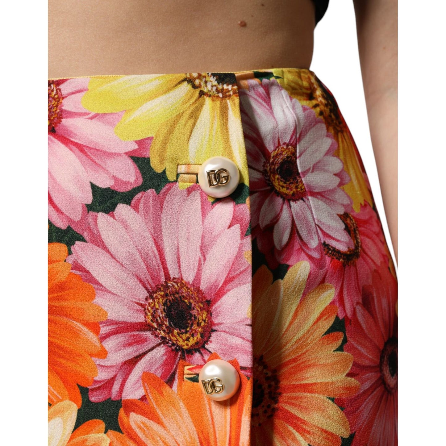 Dolce & Gabbana Multicolor Floral High Waist Mini Skirt