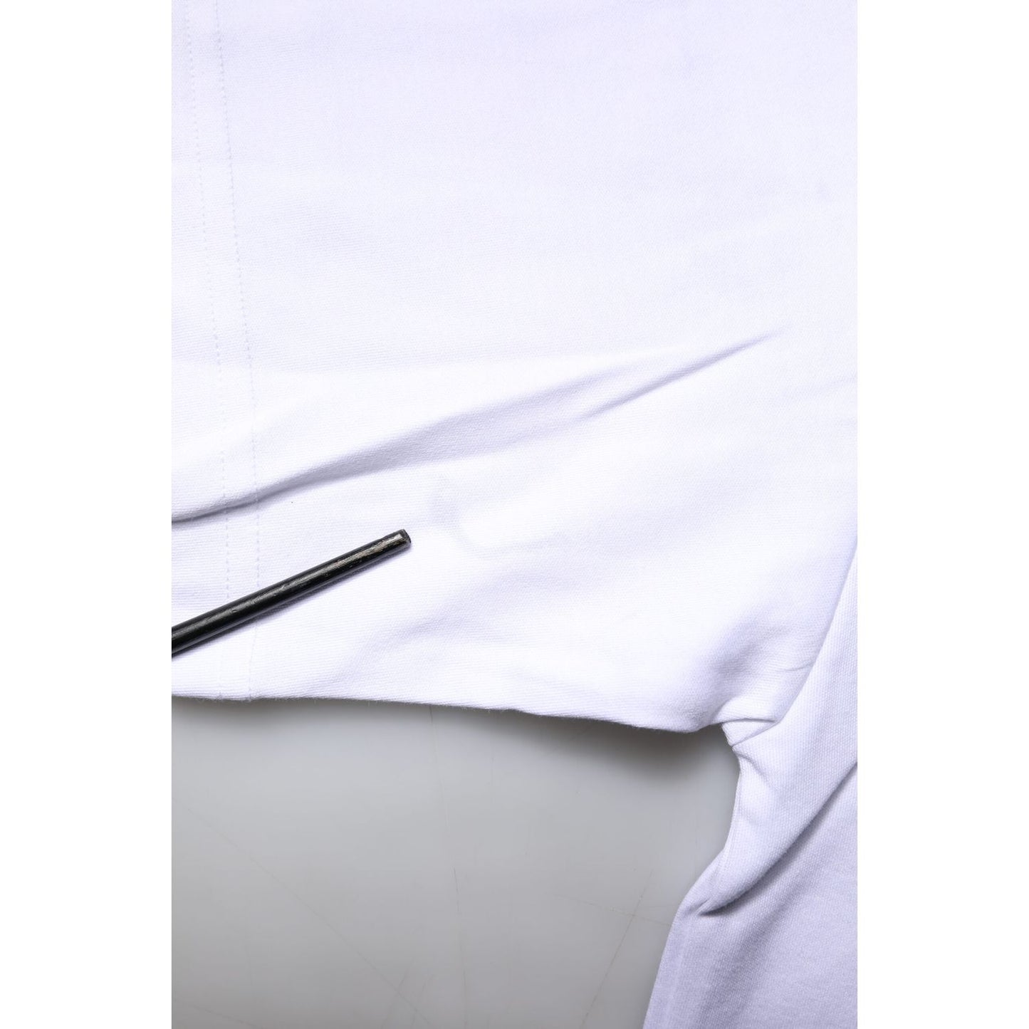 Dolce & Gabbana White Printed Cotton Crew Neck Tee T-shirt