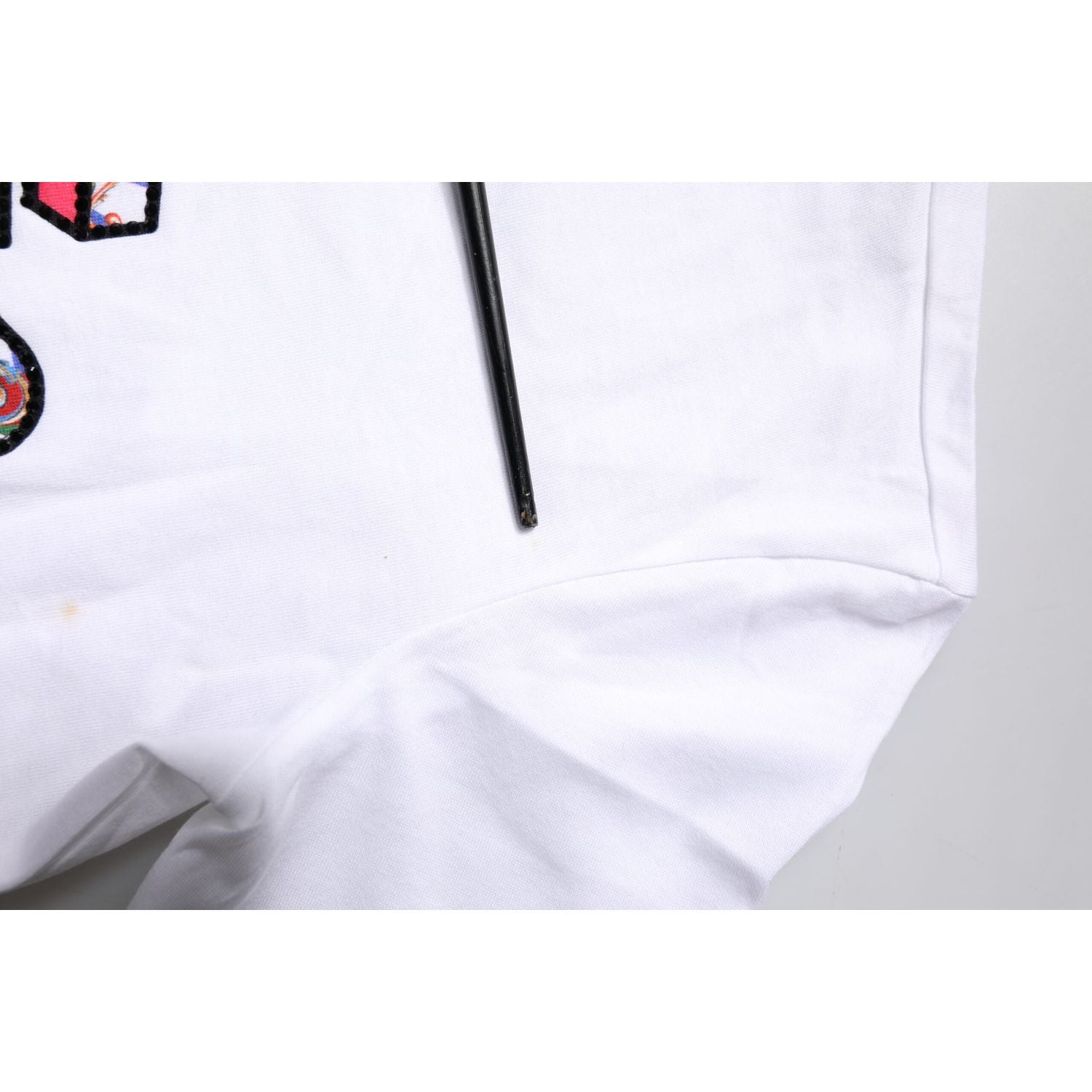 Dolce & Gabbana White Cotton Logo Print Round Neck T-shirt