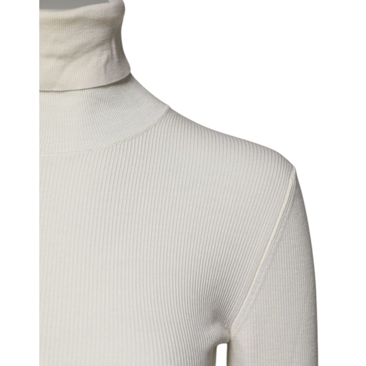 Dolce & Gabbana Cream Long Sleeves Turtleneck Slim Sweater