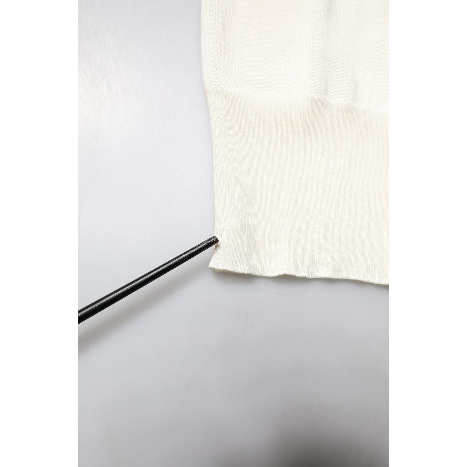 Dolce & Gabbana Cream Short Sleeve Silk Round Neck Blouse Top