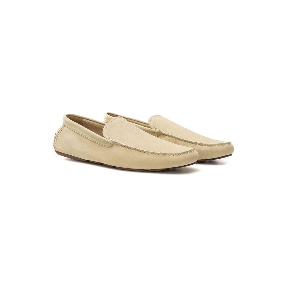 Bally Beige Leather Moccassin BA-2387672-EU41/US8