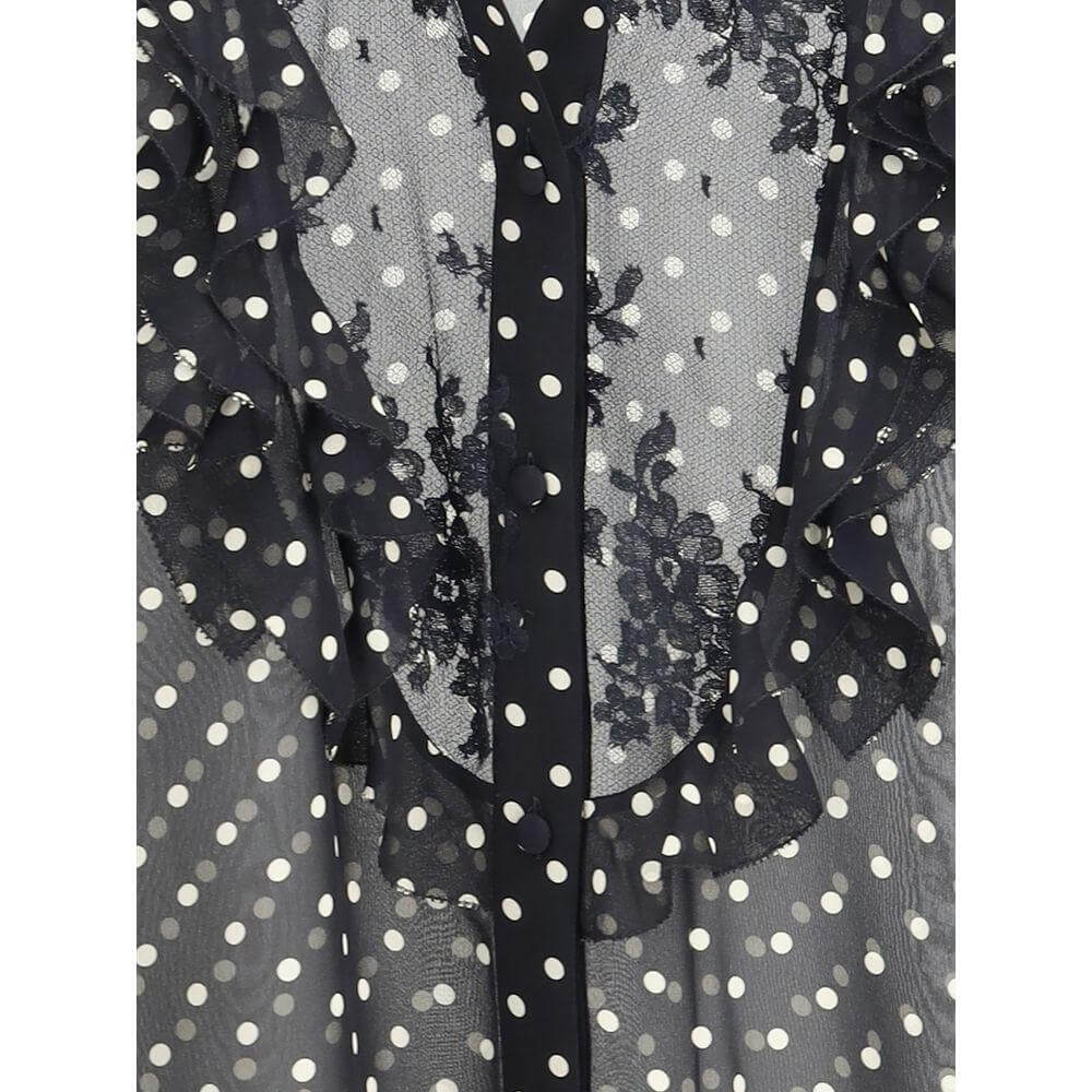 Valentino Polka dot silk Shirt VA-6B0AB7J19ABTB1-IT46|XL