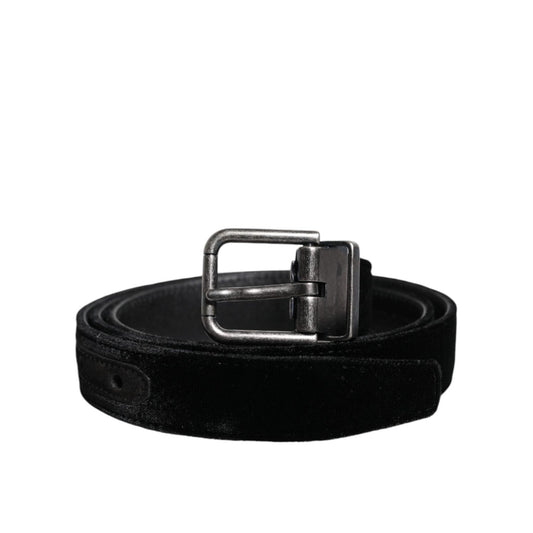 Dolce & Gabbana Black Leather Metal Buckle Classic Belt BEL9290-95