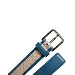 Dolce & Gabbana Blue Beige Leather Weaved Metal Buckle Belt BEL9305-90