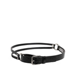 Dolce & Gabbana Black Exotic Leather Metal Logo Buckle Belt BEL9320-90
