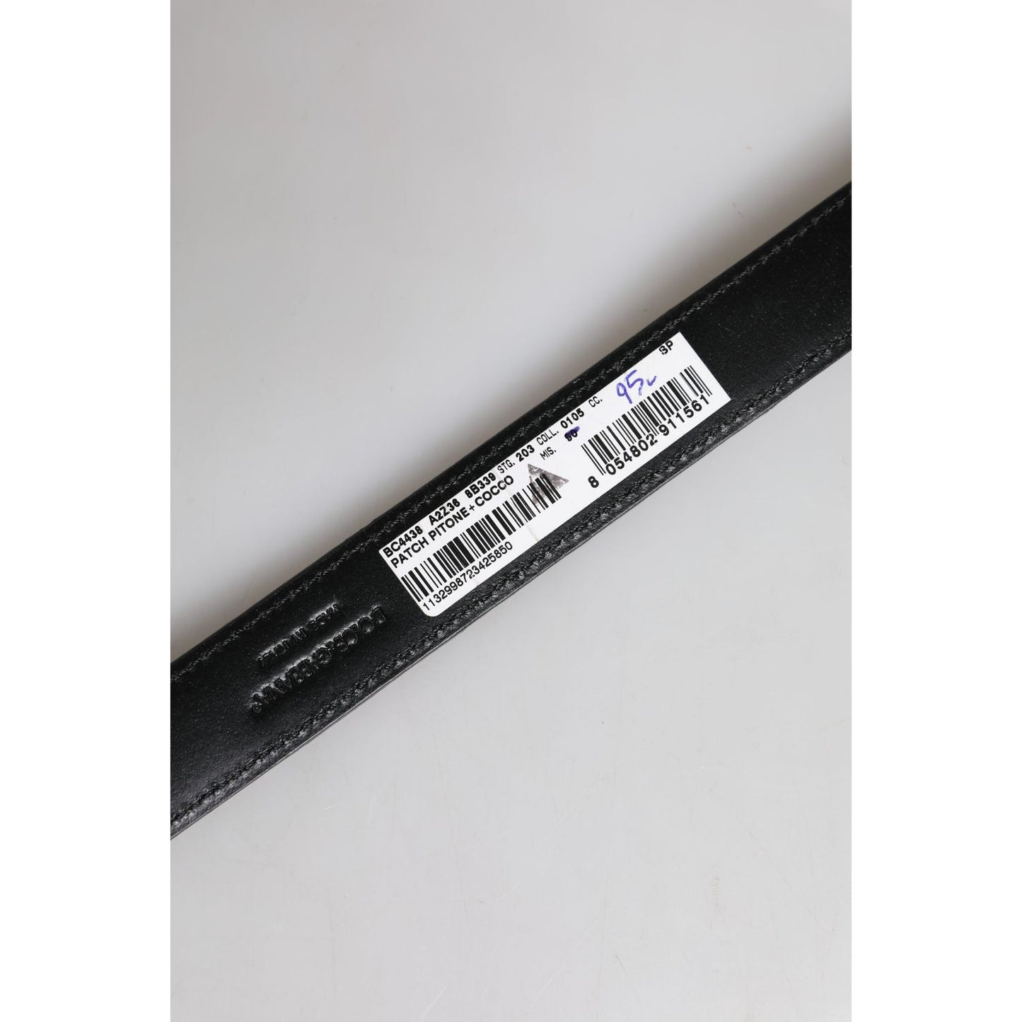 Dolce & Gabbana Brown Exotic Leather Metal Logo Buckle Belt