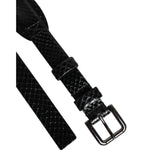Dolce & Gabbana Black Leather Classic Metal Logo Buckle Belt BEL9331-90