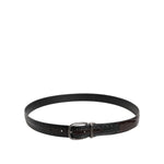 Dolce & Gabbana Black Brown Leather Classic Metal Buckle Belt BEL9334-85