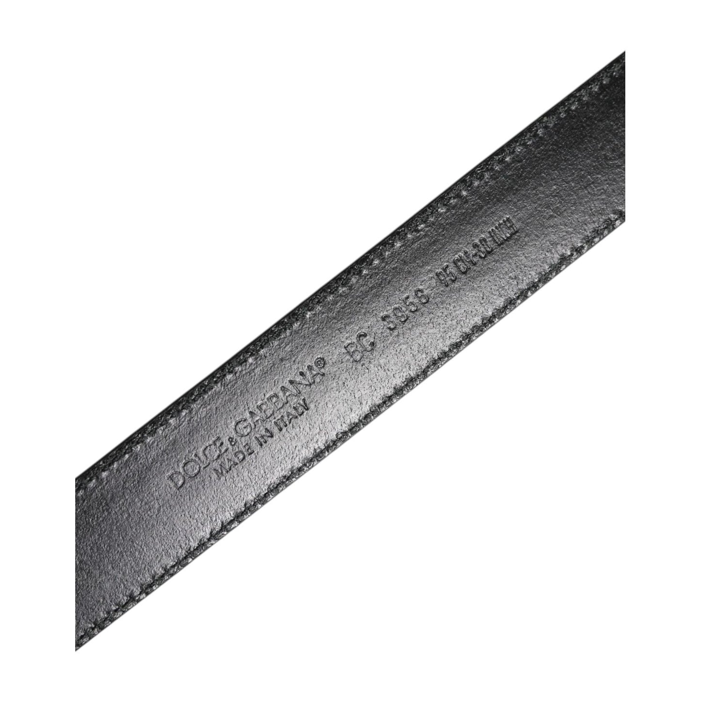 Dolce & Gabbana Black Brown Leather Classic Metal Buckle Belt BEL9334-85