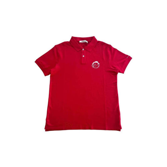 Trussardi Beachwear Red Cotton Men Polo Shirt