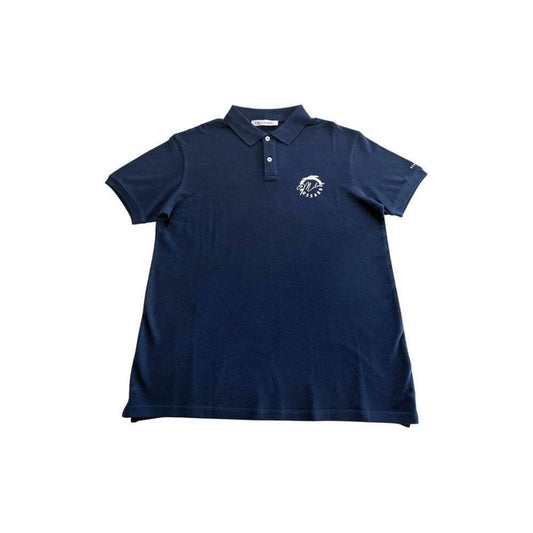 Trussardi Beachwear Blue Cotton Men Polo Shirt TR-24809-M