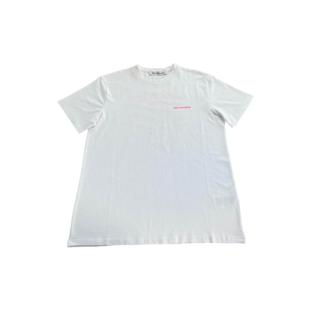 Trussardi Beachwear White Cotton T-Shirt