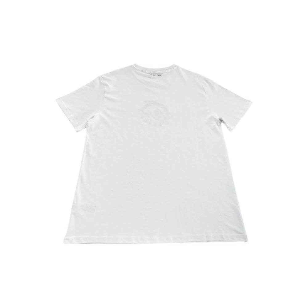 Trussardi Beachwear White Cotton T-Shirt