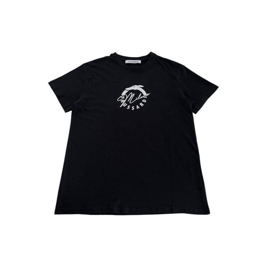 Trussardi Beachwear Black Cotton Men T-Shirt TR-24794-S