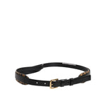 Dolce & Gabbana Black Leopard Classic Gold Metal Buckle Belt BEL9357-90