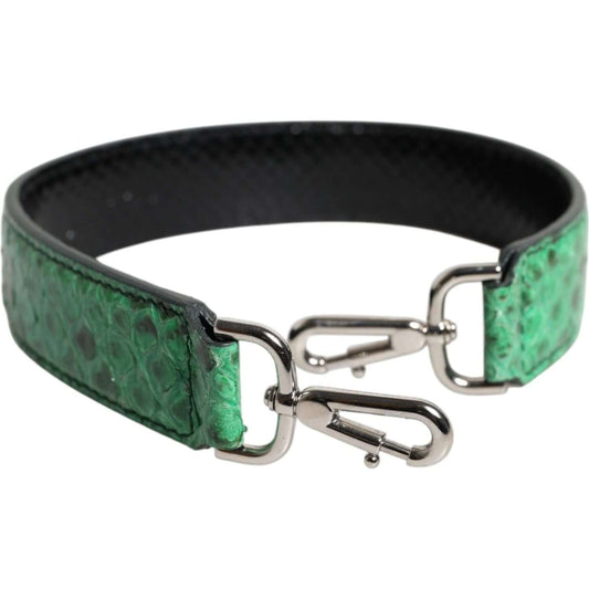 Dolce & Gabbana Black Green Exotic Leather Bag Shoulder Strap WMB445