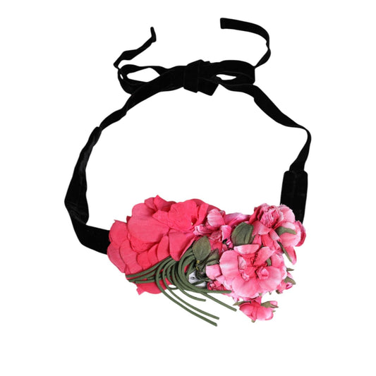 Dolce & Gabbana Multicolor Floral Applique Detail Tie Belt WMB461-40
