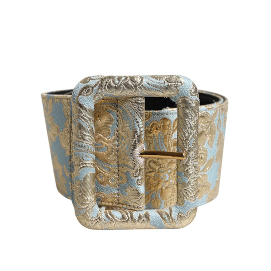 Dolce & Gabbana Multicolor Floral Jacquard Wide Waist Belt WMB489-75