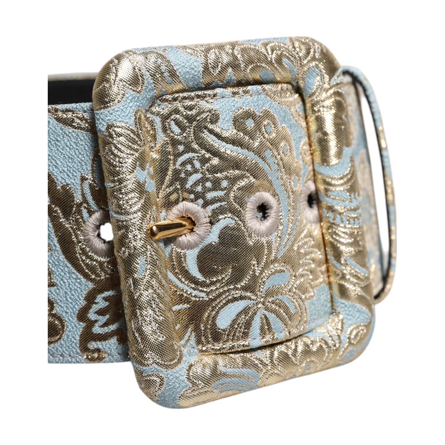 Dolce & Gabbana Multicolor Floral Jacquard Wide Waist Belt