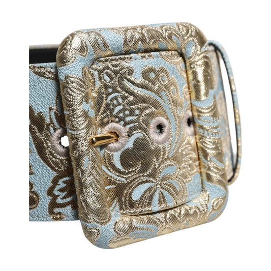 Dolce & Gabbana Multicolor Floral Jacquard Wide Waist Belt WMB489-75