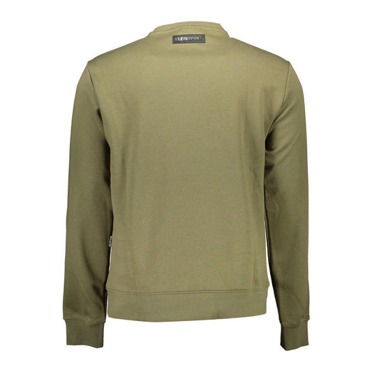 Plein Sport Green Cotton Men Sweater Plein Sport Dim Gray