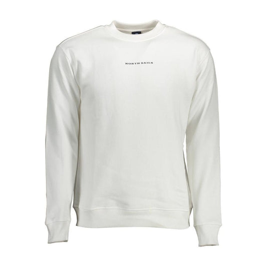North Sails White Cotton Men Sweater North Sails Light Gray