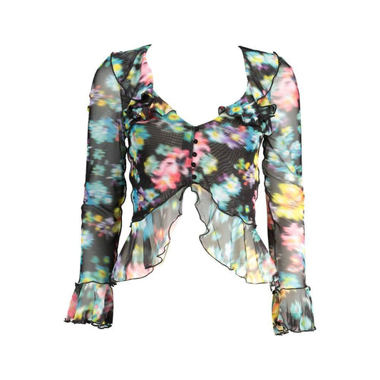 Desigual Black Polyester Women T-Shirt Desigual Gray