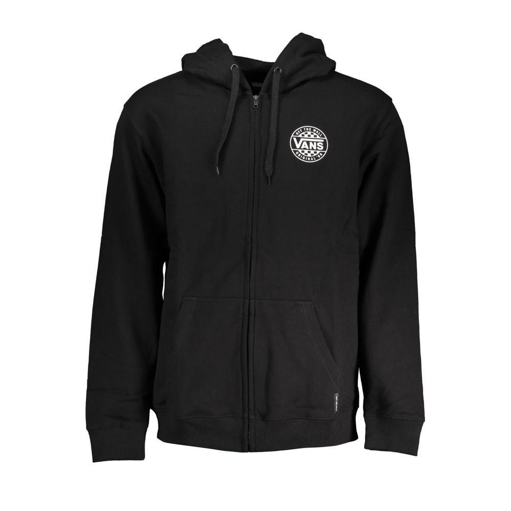Vans Sleek Black Zip Hoodie with Logo Print VA-25431-S